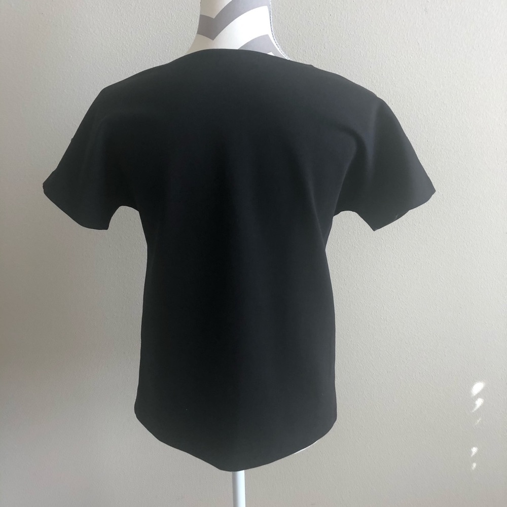 J. Crew Black Jeweled Dolman Sleeve Top XS EUC - Picture 6 of 8
